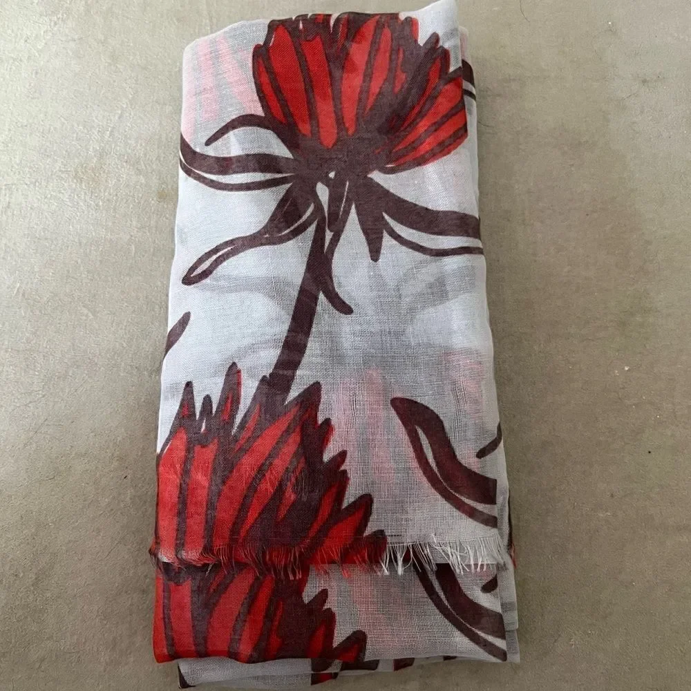 India Hicks Crown Imperial Scarf - Poppy Red